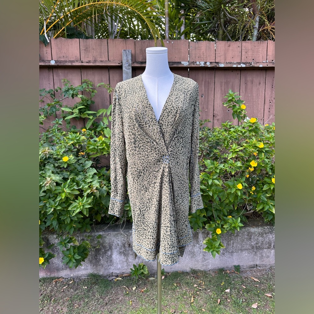 Rag & Bone 100% Silk Leopard Print Size XS